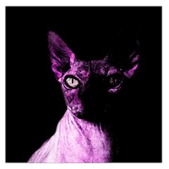 Pink Sphynx Cat Large Satin Scarf (square) by Valentinaart