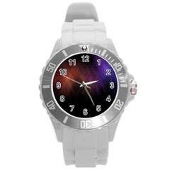 Point Light Luster Surface Round Plastic Sport Watch (l) by Simbadda