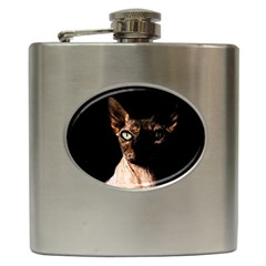 Sphynx Cat Hip Flask (6 Oz) by Valentinaart