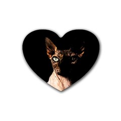 Sphynx Cat Heart Coaster (4 Pack)  by Valentinaart