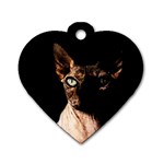 Sphynx cat Dog Tag Heart (Two Sides) Front