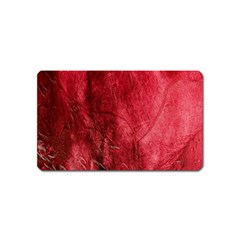 Red Background Texture Magnet (name Card) by Simbadda