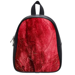 Red Background Texture School Bags (small)  by Simbadda