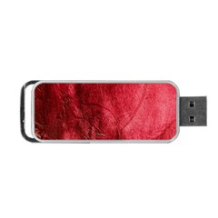 Red Background Texture Portable Usb Flash (one Side) by Simbadda