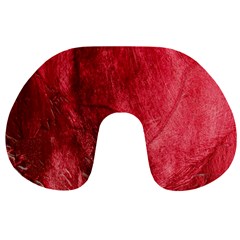 Red Background Texture Travel Neck Pillows by Simbadda