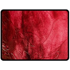 Red Background Texture Double Sided Fleece Blanket (large)  by Simbadda