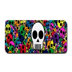 Skull Background Bright Multi Colored Medium Bar Mats by Simbadda