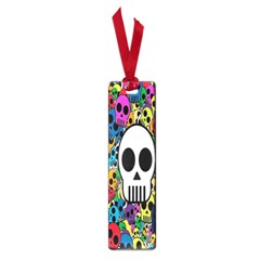 Skull Background Bright Multi Colored Small Book Marks by Simbadda