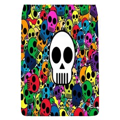 Skull Background Bright Multi Colored Flap Covers (s)  by Simbadda