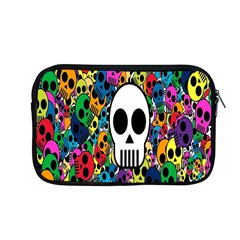 Skull Background Bright Multi Colored Apple Macbook Pro 13  Zipper Case by Simbadda