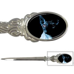 Blue Sphynx Cat Letter Openers by Valentinaart