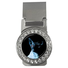 Blue Sphynx Cat Money Clips (cz)  by Valentinaart