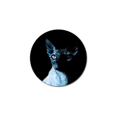 Blue Sphynx Cat Golf Ball Marker by Valentinaart