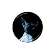 Blue Sphynx Cat Hat Clip Ball Marker by Valentinaart