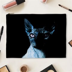 Blue Sphynx Cat Cosmetic Bag (xl) by Valentinaart