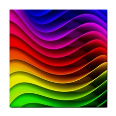 Spectrum Rainbow Background Surface Stripes Texture Waves Tile Coasters by Simbadda