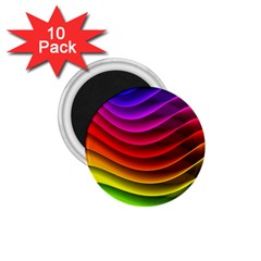 Spectrum Rainbow Background Surface Stripes Texture Waves 1 75  Magnets (10 Pack)  by Simbadda