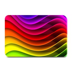 Spectrum Rainbow Background Surface Stripes Texture Waves Plate Mats by Simbadda