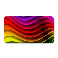 Spectrum Rainbow Background Surface Stripes Texture Waves Medium Bar Mats by Simbadda