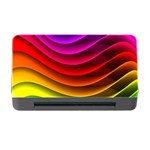 Spectrum Rainbow Background Surface Stripes Texture Waves Memory Card Reader with CF Front