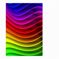 Spectrum Rainbow Background Surface Stripes Texture Waves Small Garden Flag (two Sides) by Simbadda