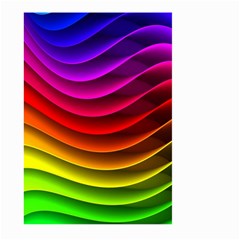 Spectrum Rainbow Background Surface Stripes Texture Waves Large Garden Flag (two Sides) by Simbadda