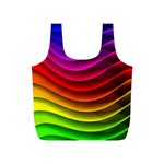 Spectrum Rainbow Background Surface Stripes Texture Waves Full Print Recycle Bags (S)  Front