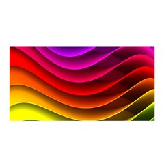 Spectrum Rainbow Background Surface Stripes Texture Waves Satin Wrap by Simbadda