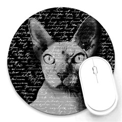 Sphynx Cat Round Mousepads by Valentinaart