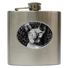 Sphynx Cat Hip Flask (6 Oz) by Valentinaart