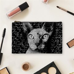 Sphynx Cat Cosmetic Bag (medium)  by Valentinaart