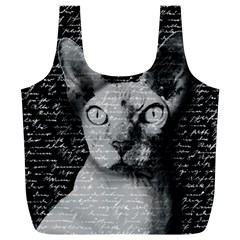 Sphynx Cat Full Print Recycle Bags (l)  by Valentinaart