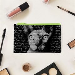 Sphynx Cat Cosmetic Bag (xs) by Valentinaart