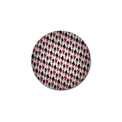 Suit Spades Hearts Clubs Diamonds Background Texture Golf Ball Marker by Simbadda