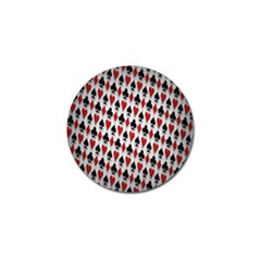 Suit Spades Hearts Clubs Diamonds Background Texture Golf Ball Marker (4 Pack) by Simbadda