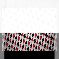 Suit Spades Hearts Clubs Diamonds Background Texture Rectangular Jigsaw Puzzl by Simbadda