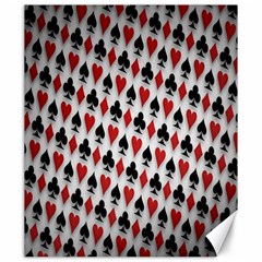 Suit Spades Hearts Clubs Diamonds Background Texture Canvas 20  X 24   by Simbadda