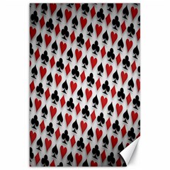 Suit Spades Hearts Clubs Diamonds Background Texture Canvas 20  X 30   by Simbadda