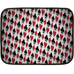 Suit Spades Hearts Clubs Diamonds Background Texture Double Sided Fleece Blanket (mini)  by Simbadda