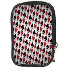 Suit Spades Hearts Clubs Diamonds Background Texture Compact Camera Cases by Simbadda