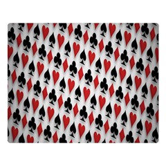 Suit Spades Hearts Clubs Diamonds Background Texture Double Sided Flano Blanket (large)  by Simbadda