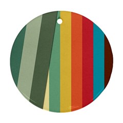 Texture Stripes Lines Color Bright Ornament (round) by Simbadda