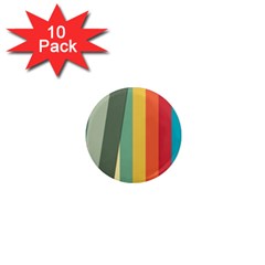 Texture Stripes Lines Color Bright 1  Mini Magnet (10 Pack)  by Simbadda