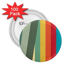 Texture Stripes Lines Color Bright 2 25  Buttons (100 Pack)  by Simbadda