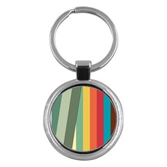 Texture Stripes Lines Color Bright Key Chains (round)  by Simbadda