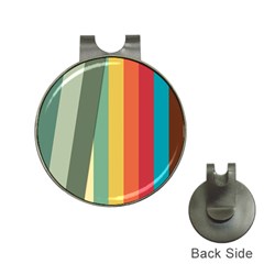 Texture Stripes Lines Color Bright Hat Clips With Golf Markers by Simbadda