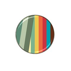 Texture Stripes Lines Color Bright Hat Clip Ball Marker by Simbadda