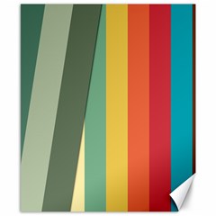 Texture Stripes Lines Color Bright Canvas 8  X 10  by Simbadda