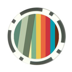 Texture Stripes Lines Color Bright Poker Chip Card Guard by Simbadda