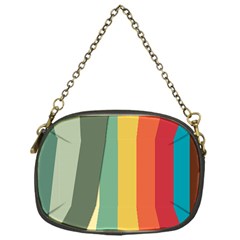 Texture Stripes Lines Color Bright Chain Purses (one Side)  by Simbadda